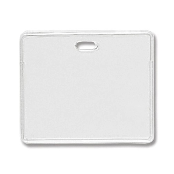 3.88" x 3.08" clear flexible horizontal vinyl card holder with lock,... from ASI 62088 IDProductsource