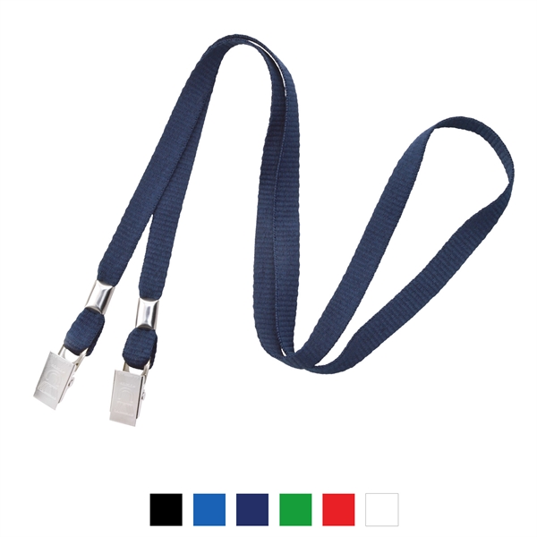 Double-ended 3/8" thick braided polyester lanyard with bulldog clips. Sold unimprinted... from ASI 62088 IDProductsource
