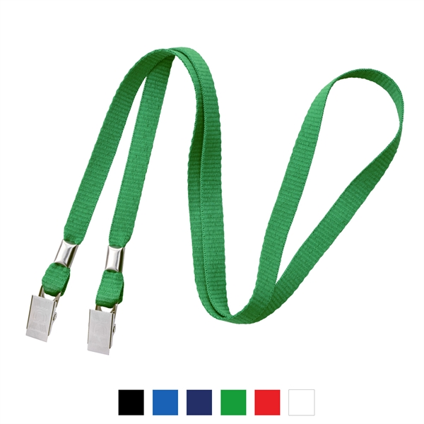 Double-ended 3/8" thick braided polyester lanyard with bulldog clips. Sold unimprinted... from ASI 62088 IDProductsource