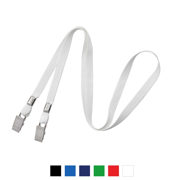 Double-ended 3/8" thick braided polyester lanyard with bulldog clips. Sold unimprinted... from ASI 62088 IDProductsource