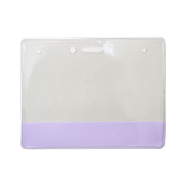4.35" x 3.38" PVC vinyl horizontal badge holder with translucent color... from ASI 62088 IDProductsource