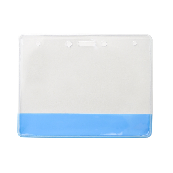 4.35" x 3.38" PVC vinyl horizontal badge holder with translucent color... from ASI 62088 IDProductsource