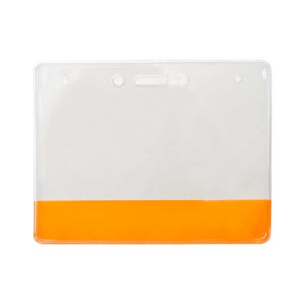 4.35" x 3.38" PVC vinyl horizontal badge holder with translucent color... from ASI 62088 IDProductsource
