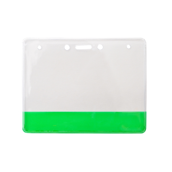 4.35" x 3.38" PVC vinyl horizontal badge holder with translucent color... from ASI 62088 IDProductsource