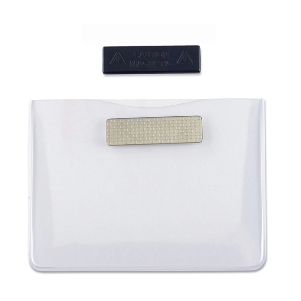 4.33" x 3.35" vinyl horizontal badge holder with magnetic closure.... from ASI 62088 IDProductsource