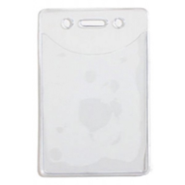 2.67" x 4.04" clear vinyl vertical badge holder with slot and... from ASI 62088 IDProductsource