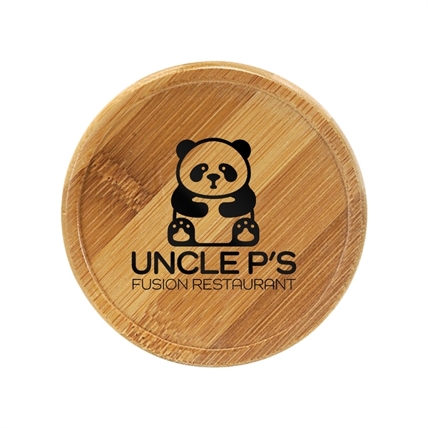 3.25" round real bamboo wood lacquer-coated beverage coasters.... from ASI 62088 IDProductsource