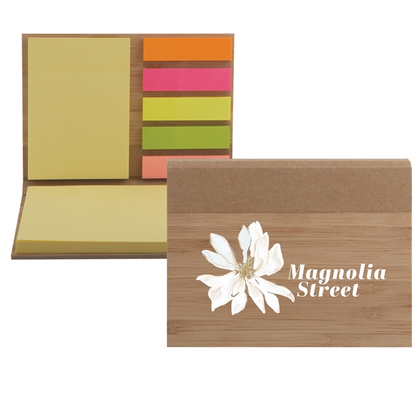 Bamboo Sticky Notepad. Made with renewable bamboo, this adorable promo will... from ASI 62088 IDProductsource