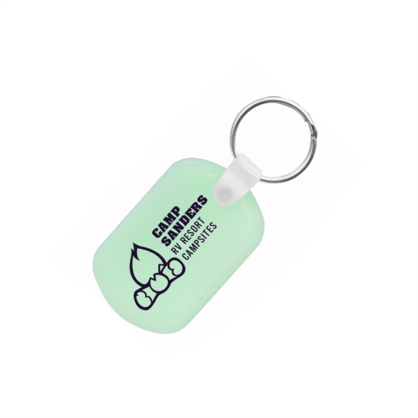 2.188" x 1.375" soft plastic keychain in solid and translucent styles.... from ASI 62088 IDProductsource