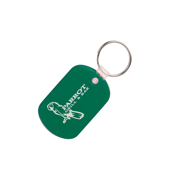 2.188" x 1.375" soft plastic keychain in solid and translucent styles.... from ASI 62088 IDProductsource