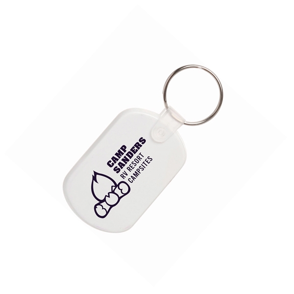 2.188" x 1.375" soft plastic keychain in solid and translucent styles.... from ASI 62088 IDProductsource