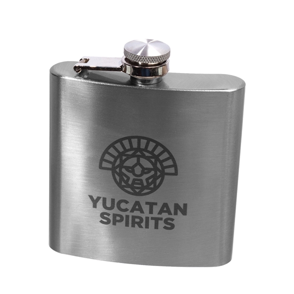 6-ounce stainless steel hip flask with single wall insulation.... from ASI 62088 IDProductsource