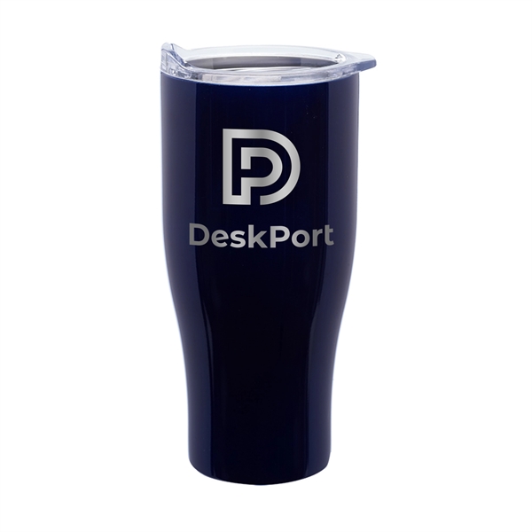 8" x 4" 27-ounce double wall insulated stainless steel travel mug... from ASI 62088 IDProductsource