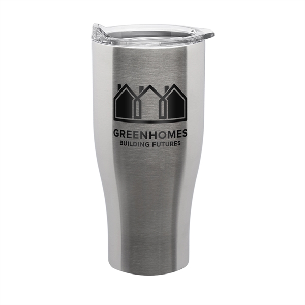 8" x 4" 27-ounce double wall insulated stainless steel travel mug... from ASI 62088 IDProductsource