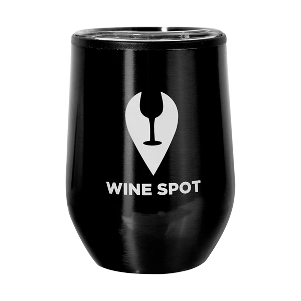 4.75" x 3" 12-ounce capacity stainless steel stemless wine glasses with... from ASI 62088 IDProductsource