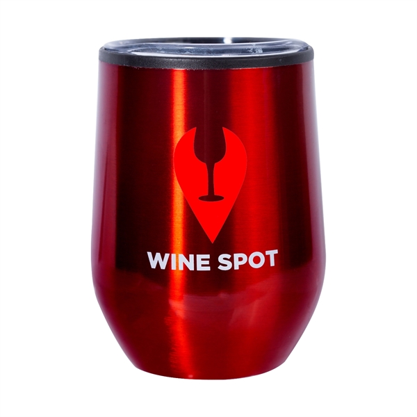 This beautiful stemless wine glass features a stainless steel exterior with... from ASI 62088 IDProductsource