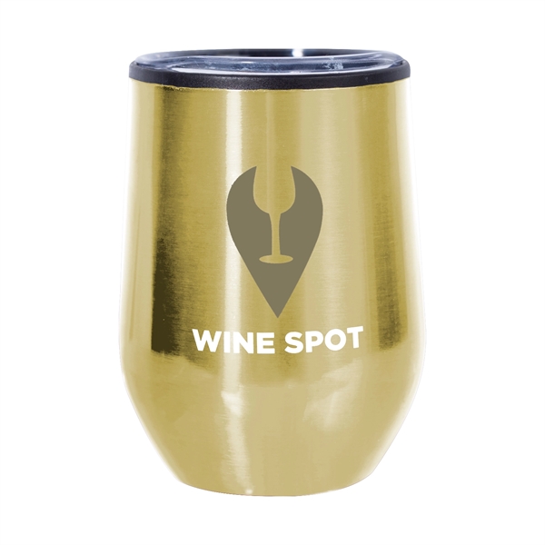 This beautiful stemless wine glass features a stainless steel exterior with... from ASI 62088 IDProductsource