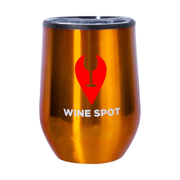 This beautiful stemless wine glass features a stainless steel exterior with... from ASI 62088 IDProductsource