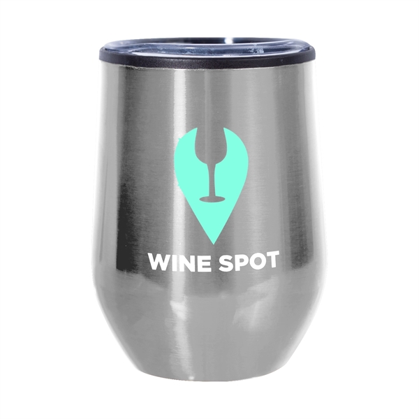 This beautiful stemless wine glass features a stainless steel exterior with... from ASI 62088 IDProductsource