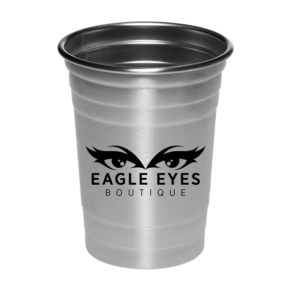 4.75" x 3.75" 16-ounce powder-coated stainless steel beer cup.... from ASI 62088 IDProductsource