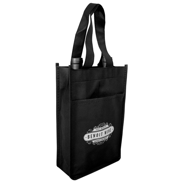 7" x 11" x 3" 80GSM non-woven polypropylene dual bottle wine... from ASI 62088 IDProductsource
