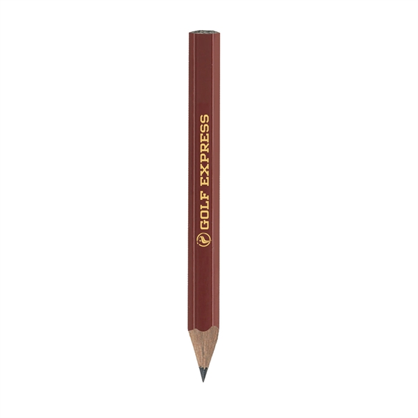 3.45" x .25" x .78" hexagonal wooden gold pencil with no... from ASI 62088 IDProductsource
