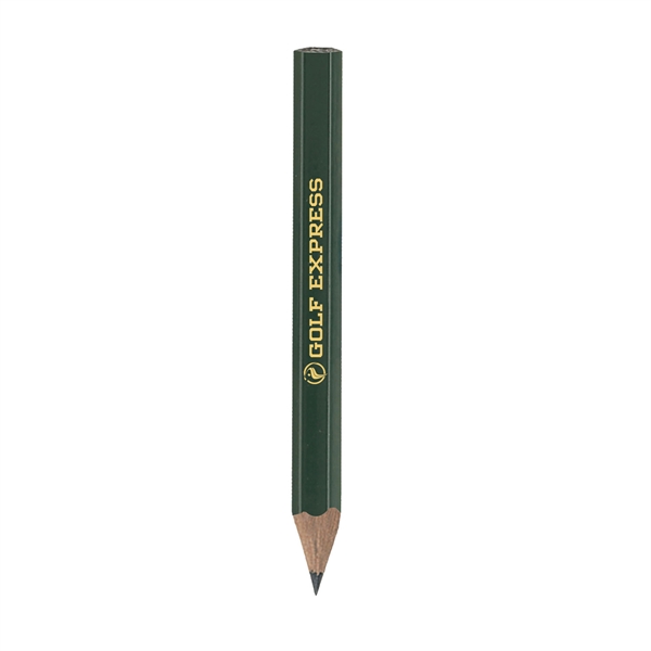 3.45" x .25" x .78" hexagonal wooden gold pencil with no... from ASI 62088 IDProductsource