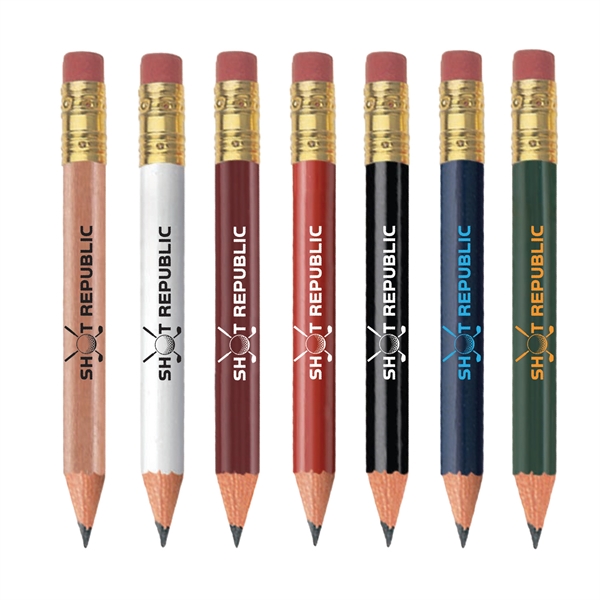 4" x .29" x .91" round golf pencil with eraser in... from ASI 62088 IDProductsource
