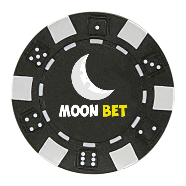 1.25" round ABS composite resin 11.6 g poker chip with four-color... from ASI 62088 IDProductsource