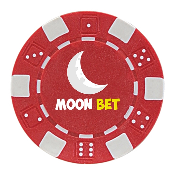 1.25" round ABS composite resin 11.6 g poker chip with four-color... from ASI 62088 IDProductsource