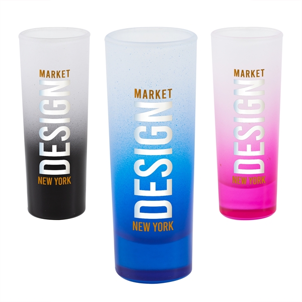 1.5" x 4" 2-ounce cordial shooter glass with frosted design and... from ASI 62088 IDProductsource