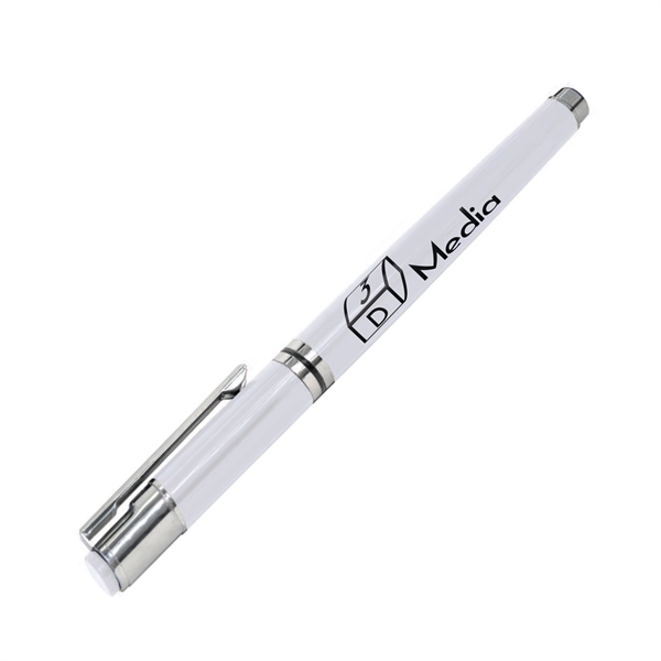 Plastic gel pen with removable cap, chrome accents, rubber grip and... from ASI 62088 IDProductsource