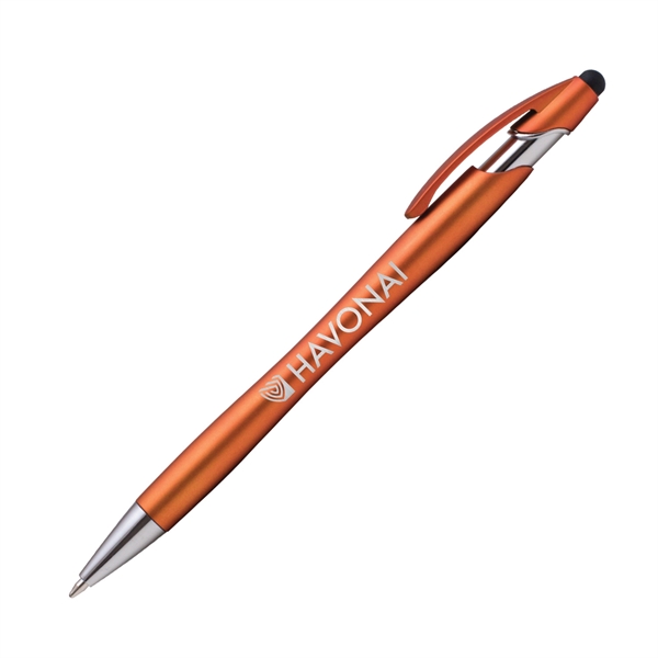 5.8" x .41" x 1.29" metal click-action pen with device stylus.... from ASI 62088 IDProductsource