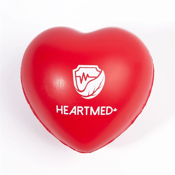 2.5" x 2.75" heart-shaped squeezable polyurethane stress relievers.... from ASI 62088 IDProductsource