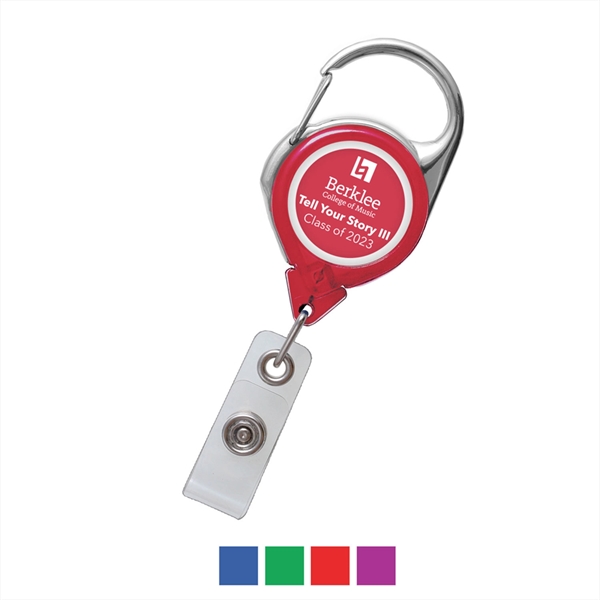 1.25" ABS plastic badge reel with 24" cord and carabiner clip.... from ASI 62088 IDProductsource