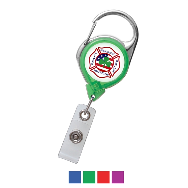 1.25" ABS plastic badge reel with 24" cord and carabiner clip.... from ASI 62088 IDProductsource