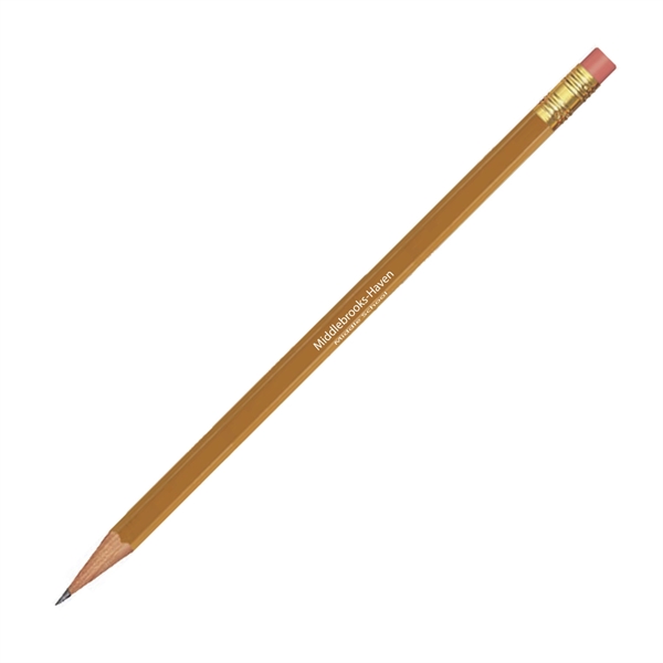 7.4" x 0.31" x 0.97" wood No. 2 pencil with hexagonal... from ASI 62088 IDProductsource