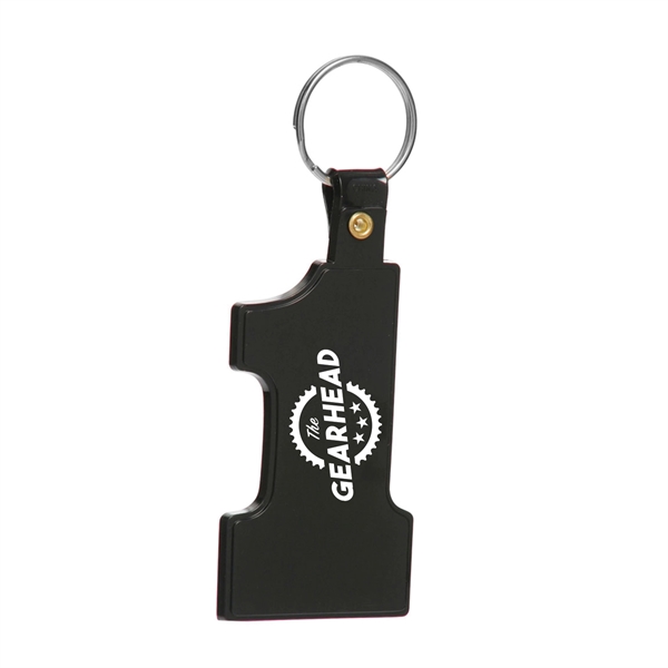 2.5" x 1.5" soft plastic "number one" shaped keychain with split... from ASI 62088 IDProductsource