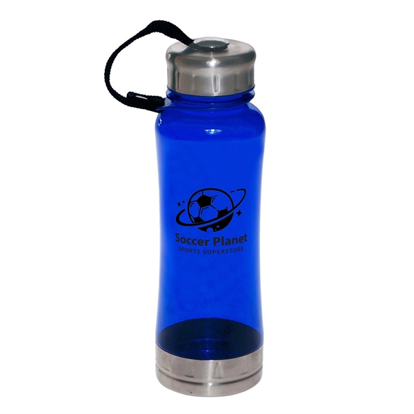 23-ounce translucent hard plastic water bottle with stainless steel base, screw... from ASI 62088 IDProductsource