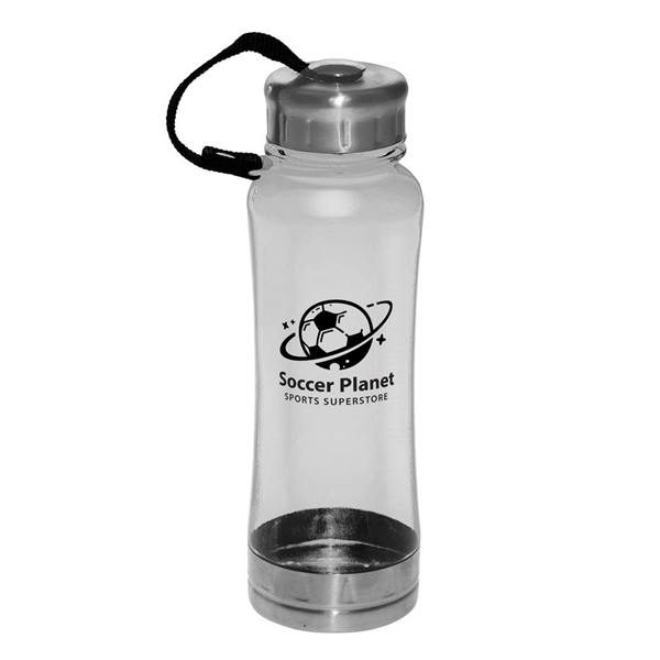 23-ounce translucent hard plastic water bottle with stainless steel base, screw... from ASI 62088 IDProductsource