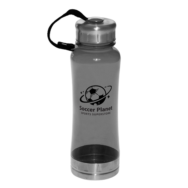 23-ounce translucent hard plastic water bottle with stainless steel base, screw... from ASI 62088 IDProductsource