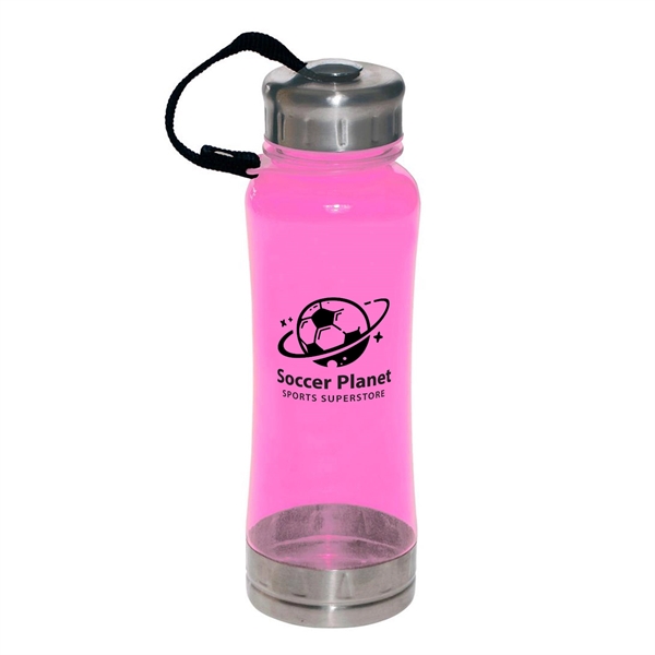 23-ounce translucent hard plastic water bottle with stainless steel base, screw... from ASI 62088 IDProductsource