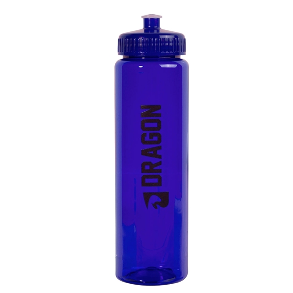 8.75" x 2.875" 32-ounce translucent plastic water bottle with leak-resistant push-pull... from ASI 62088 IDProductsource