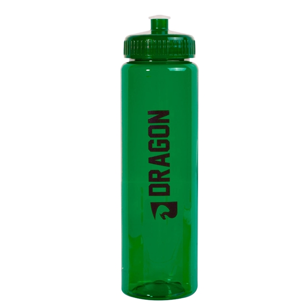 8.75" x 2.875" 32-ounce translucent plastic water bottle with leak-resistant push-pull... from ASI 62088 IDProductsource