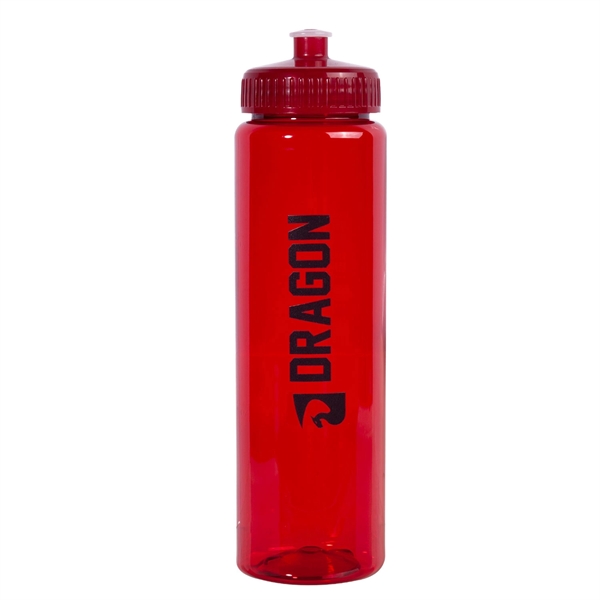 8.75" x 2.875" 32-ounce translucent plastic water bottle with leak-resistant push-pull... from ASI 62088 IDProductsource