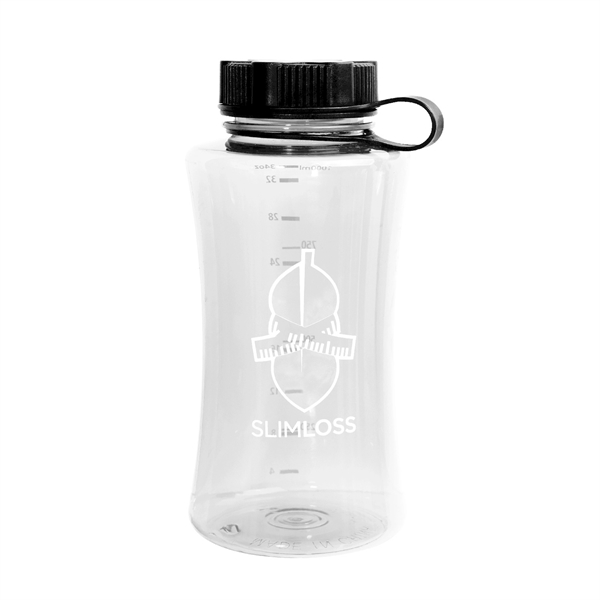 8.5" x 3.875" 34-ounce plastic sports bottle with imprinted measurements, screw-on... from ASI 62088 IDProductsource