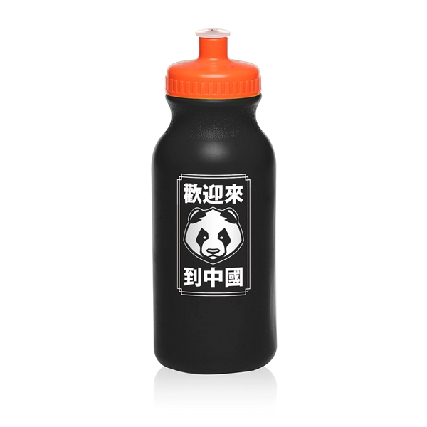 20 oz. polyethylene water bottle with flip top lid and easy... from ASI 62088 IDProductsource