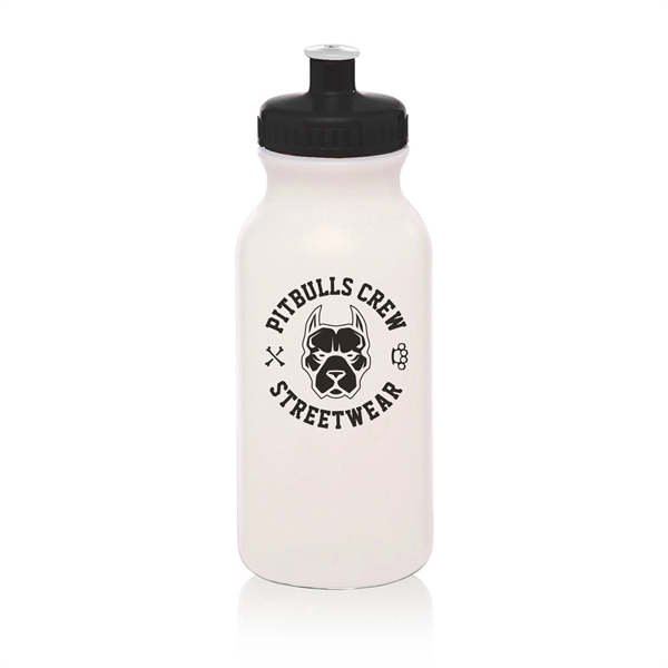 20 oz. polyethylene water bottle with flip top lid and easy... from ASI 62088 IDProductsource
