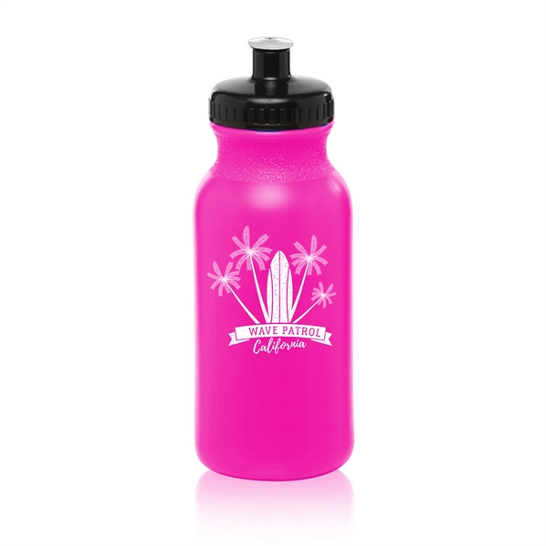 20 oz. polyethylene water bottle with flip top lid and easy... from ASI 62088 IDProductsource