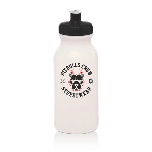 20 oz. polyethylene water bottle with flip top lid and easy... from ASI 62088 IDProductsource